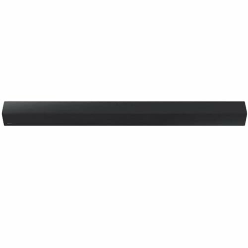 Black soundbar on a white background