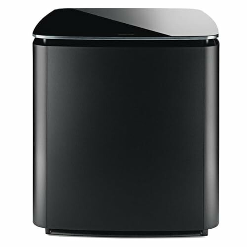 Black subwoofer speaker with sleek design