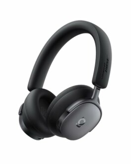 Black wireless over-ear headphones