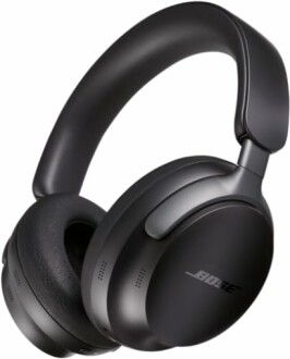 Black Bose over-ear headphones