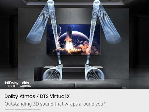 Dolby Atmos and DTS Virtual:X sound system advertisement.