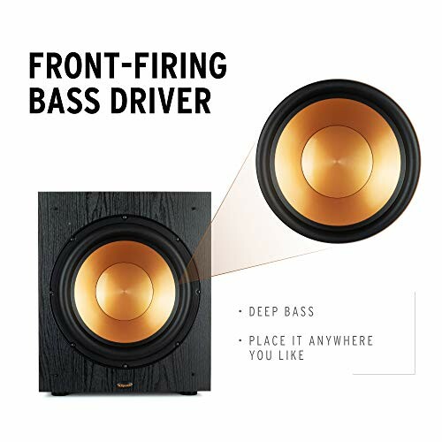 Front-firing bass driver with deep bass.