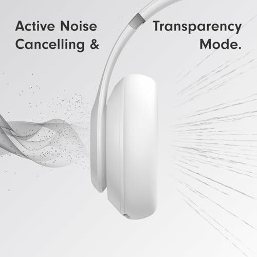 Headphones with active noise cancelling and transparency mode.