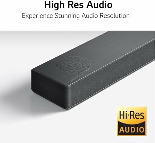 High resolution audio speaker with Hi-Res Audio logo