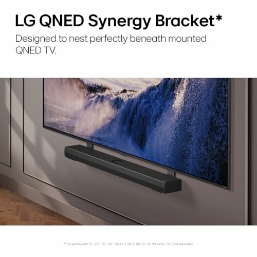 LG QNED Synergy Bracket mounted under TV