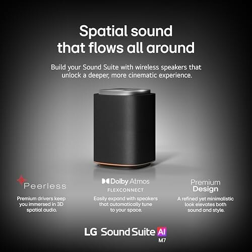 LG Sound Suite AI speaker with features description.