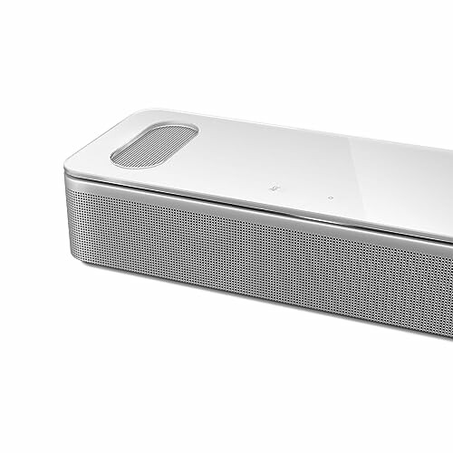 Sleek modern wireless speaker in white.