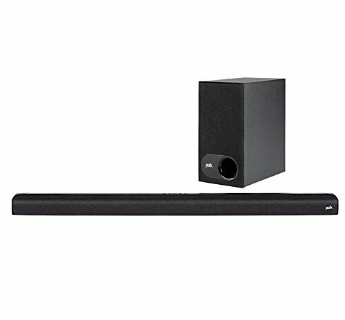 Polk Audio soundbar and subwoofer system.