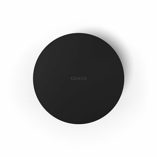 Black circular Sonos speaker