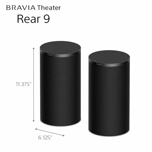 Sony Bravia rear speakers with dimensions 11.375 inches height and 6.125 inches width.