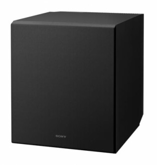 Black Sony subwoofer speaker.