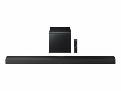 Soundbar with subwoofer and remote control