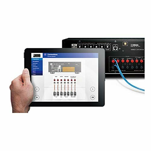 Tablet displaying audio mixer interface with connected audio equipment.