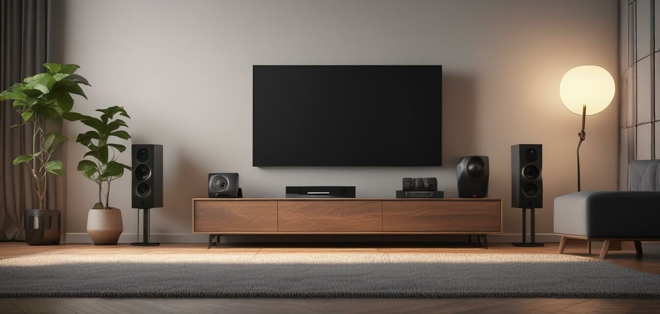 Wireless subwoofer in a living room